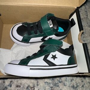 Converse Kids Sneakers in Green, Black, and White